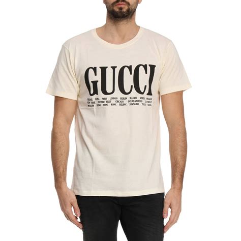 gucci white t shirt|gucci t shirt men white.